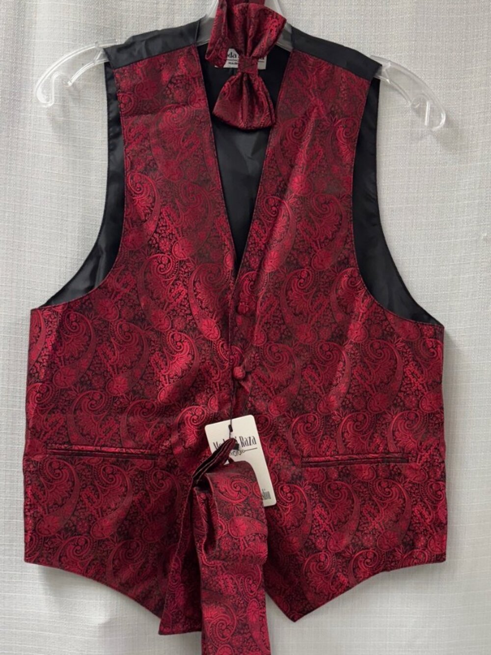 NWT Moda Di Raza Paisley Formal Vest Set -  XS